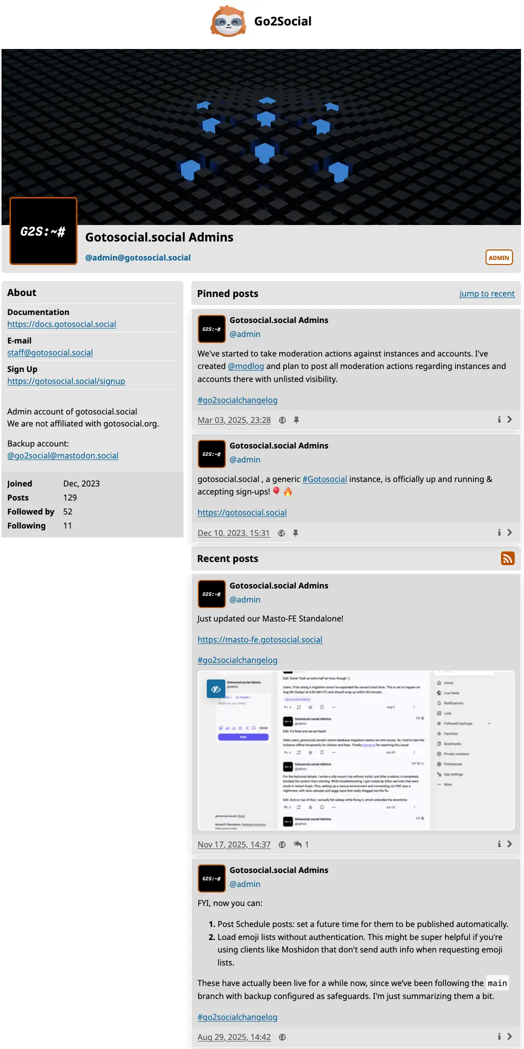 Microblog layout